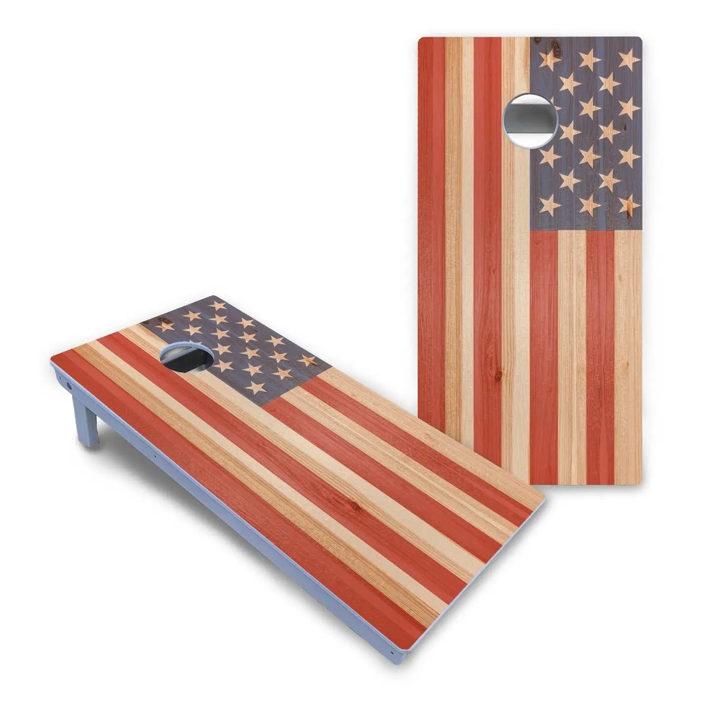Faded Texas & American Cornhole Boards - All Weather Series by Cornhole Solutions, custom cornhole board detail photo 2