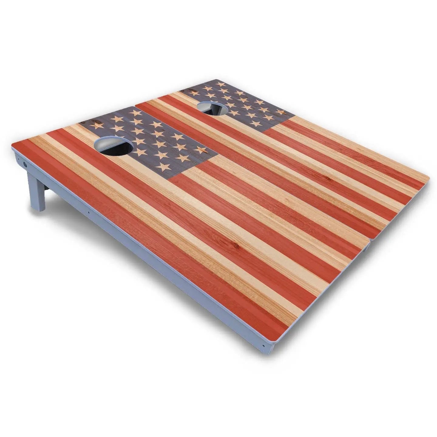 Faded Texas & American Cornhole Boards - All Weather Series by Cornhole Solutions, custom cornhole board detail photo 3