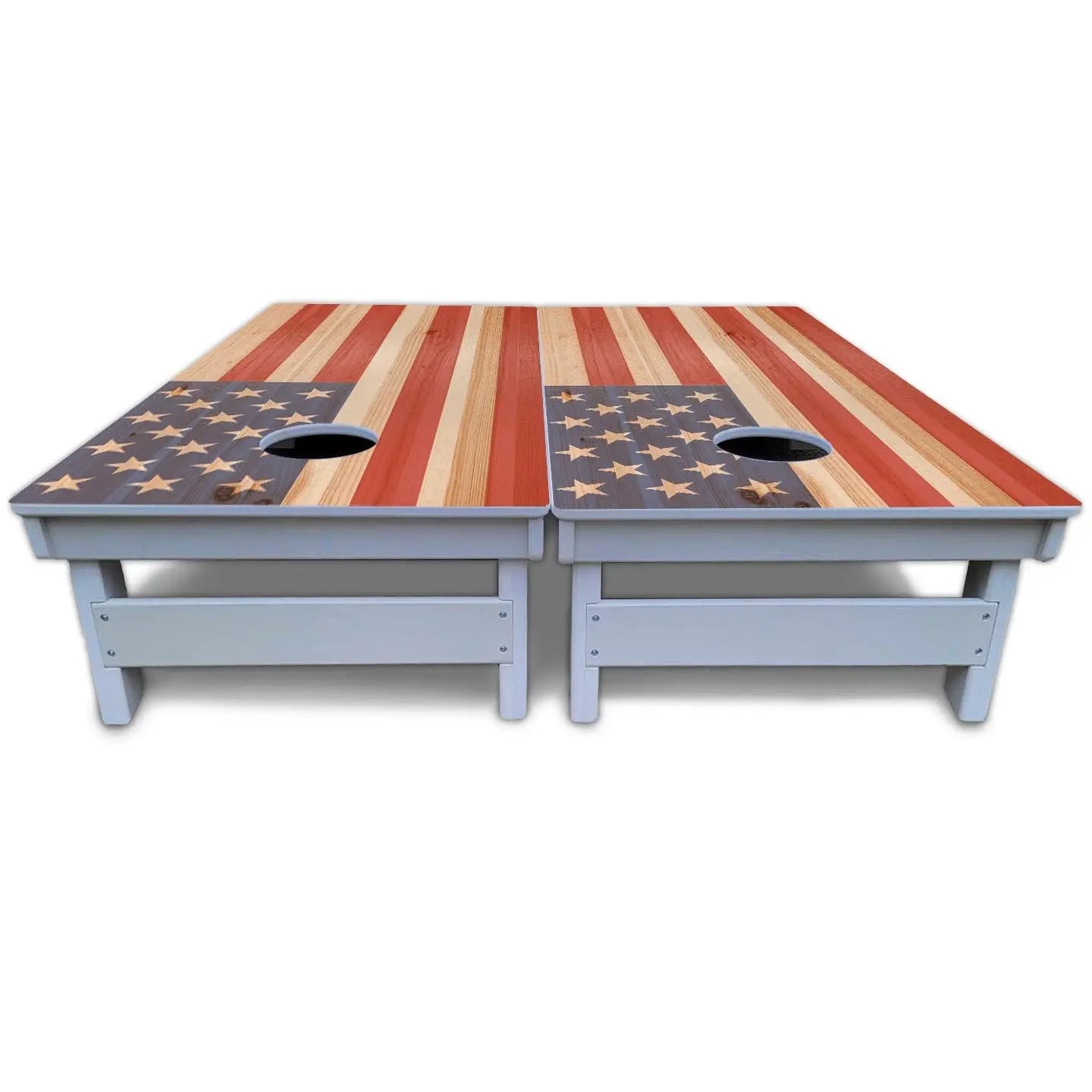 Faded Texas & American Cornhole Boards - All Weather Series by Cornhole Solutions, custom cornhole board detail photo 5