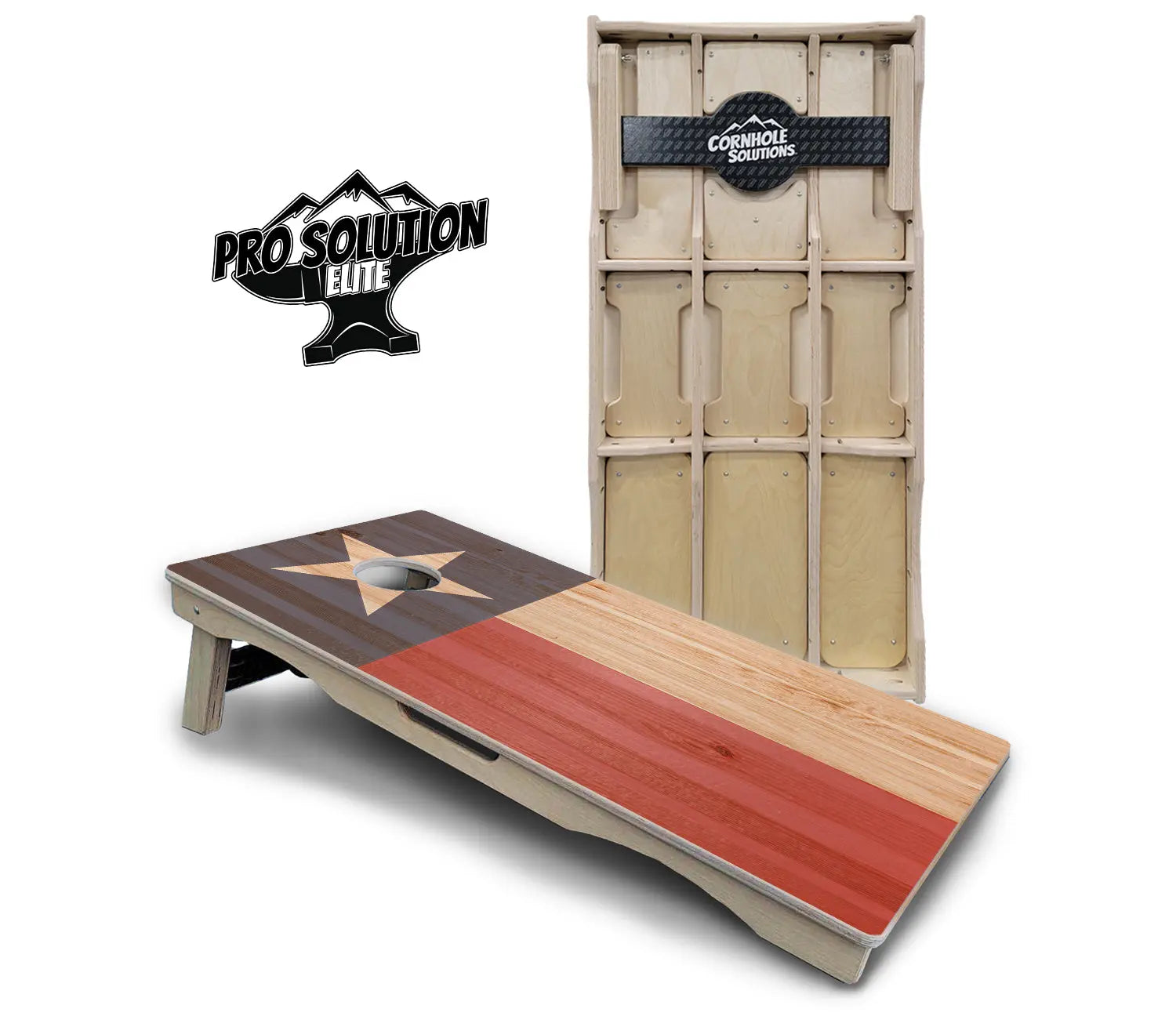 Faded Texas & American Flag Cornhole Boards - Pro Solution Elite Series by Cornhole Solutions, custom cornhole board detail photo 8