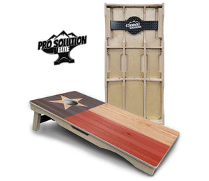 Faded Texas & American Flag Cornhole Boards - Pro Solution Elite Series by Cornhole Solutions, custom cornhole board detail photo 8