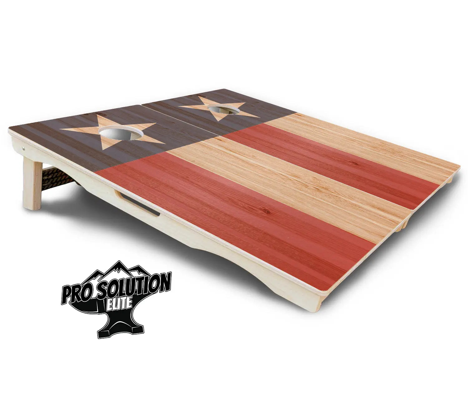 Faded Texas & American Flag Cornhole Boards - Pro Solution Elite Series by Cornhole Solutions, custom cornhole board detail photo 11