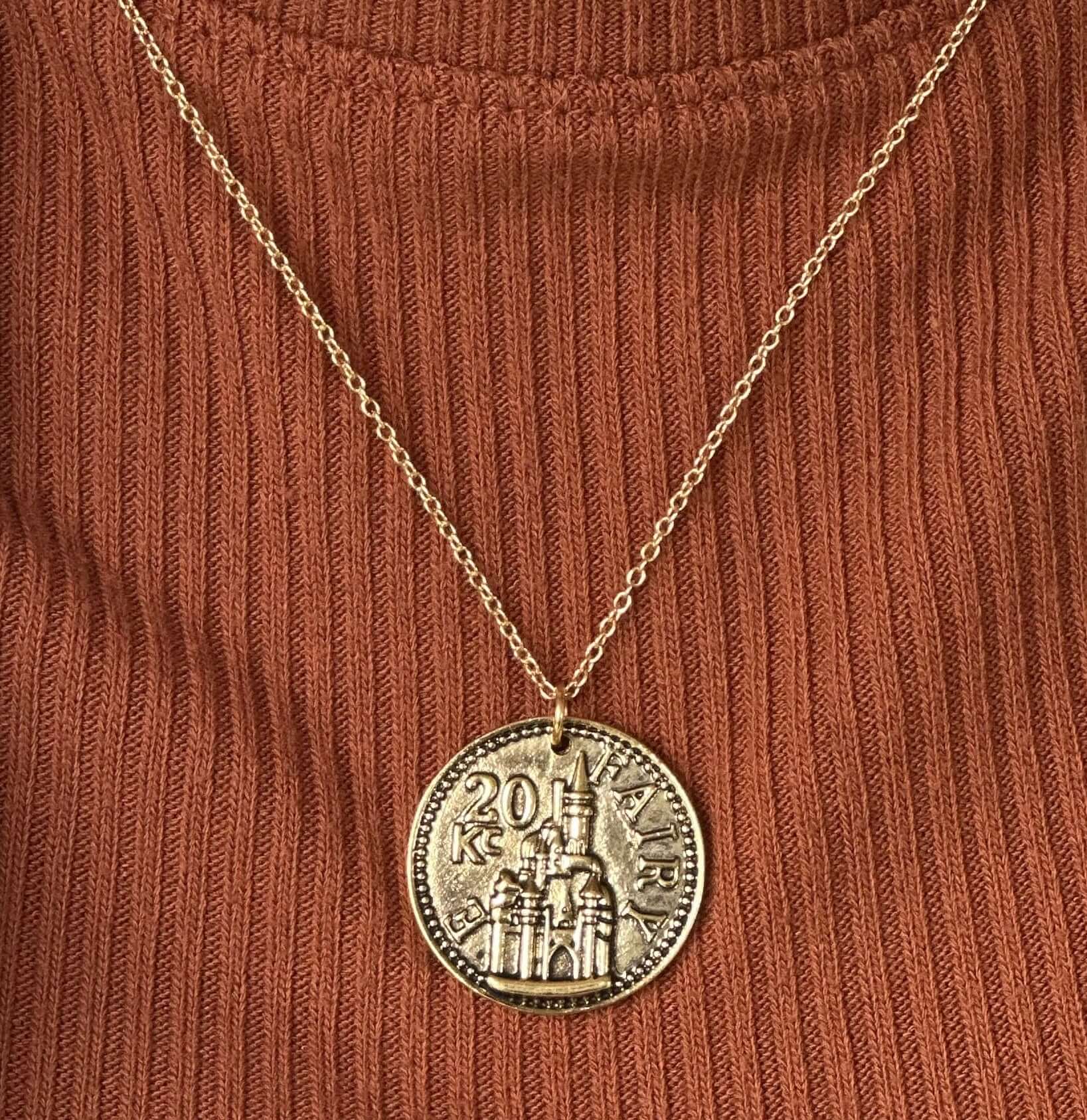 Fairy Coin Necklace by Mushroom Lady Co, handmade jewelry main product photo