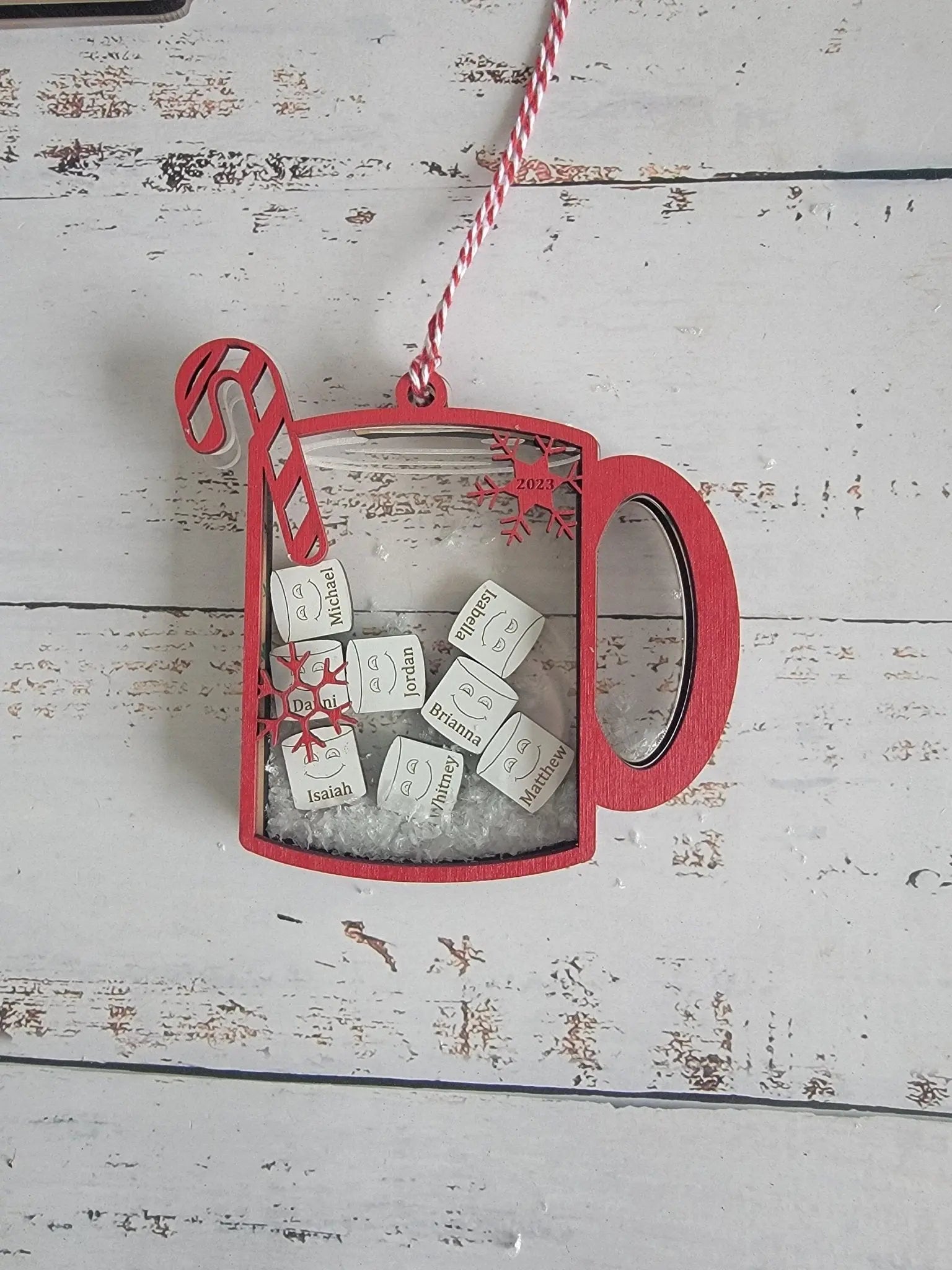 Family Christmas Ornament Hot Chocolate Edition by EverLee Creations, Southern food gift main product photo