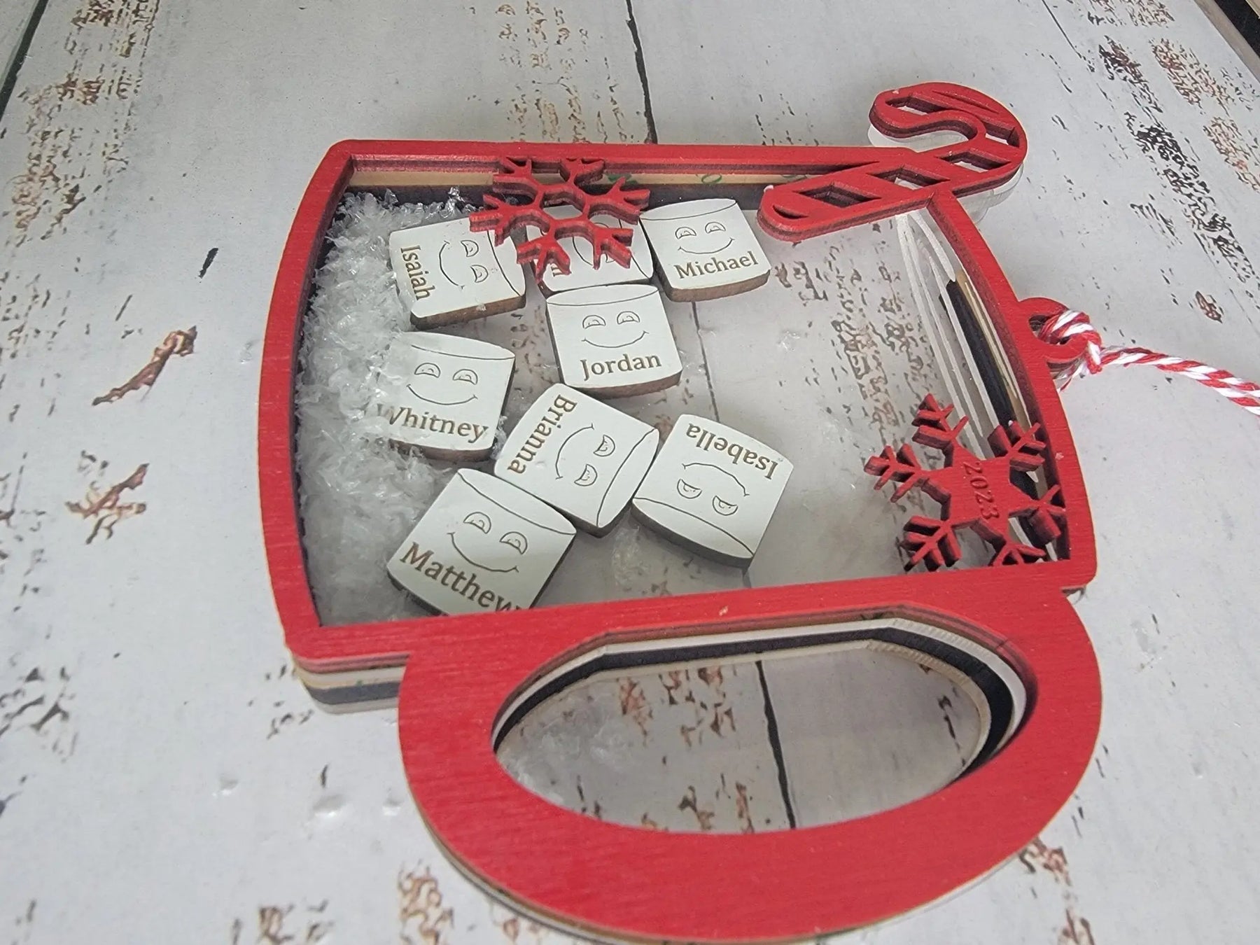 Family Christmas Ornament Hot Chocolate Edition by EverLee Creations, Southern food gift detail photo 5