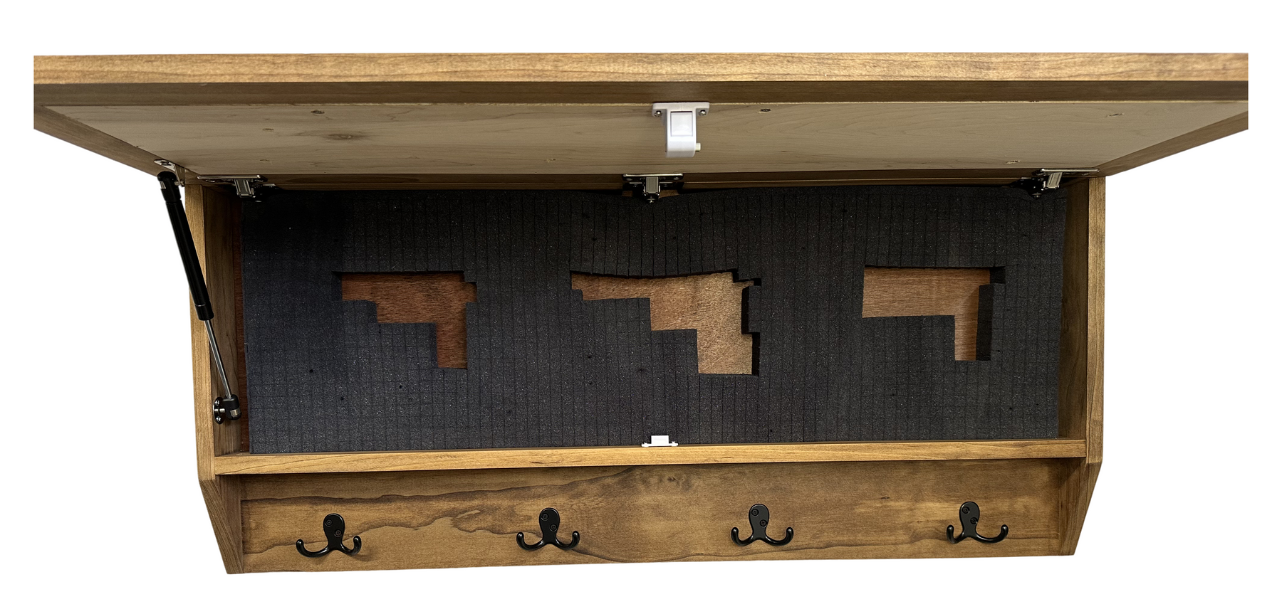 Family Tree Coat Rack Gun Concealment Decor - Handcrafted Wooden Gun Cabinets - Gun Shelf Hidden Storage for Rifles, Shotguns, & Handguns - Quick Acce by Bellewood Designs