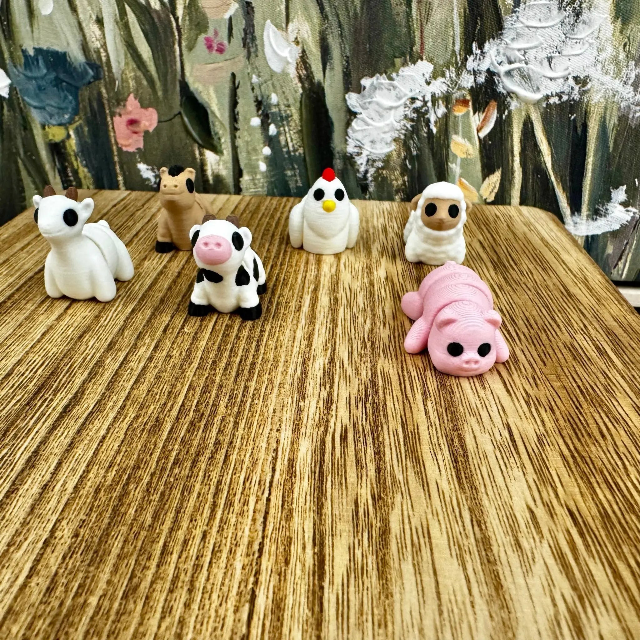 Farm Friends Mini Fidget Toy Bundle | 3D Printed Farm Animal Toys by Mushroom Lady Co, paper gift detail photo 2
