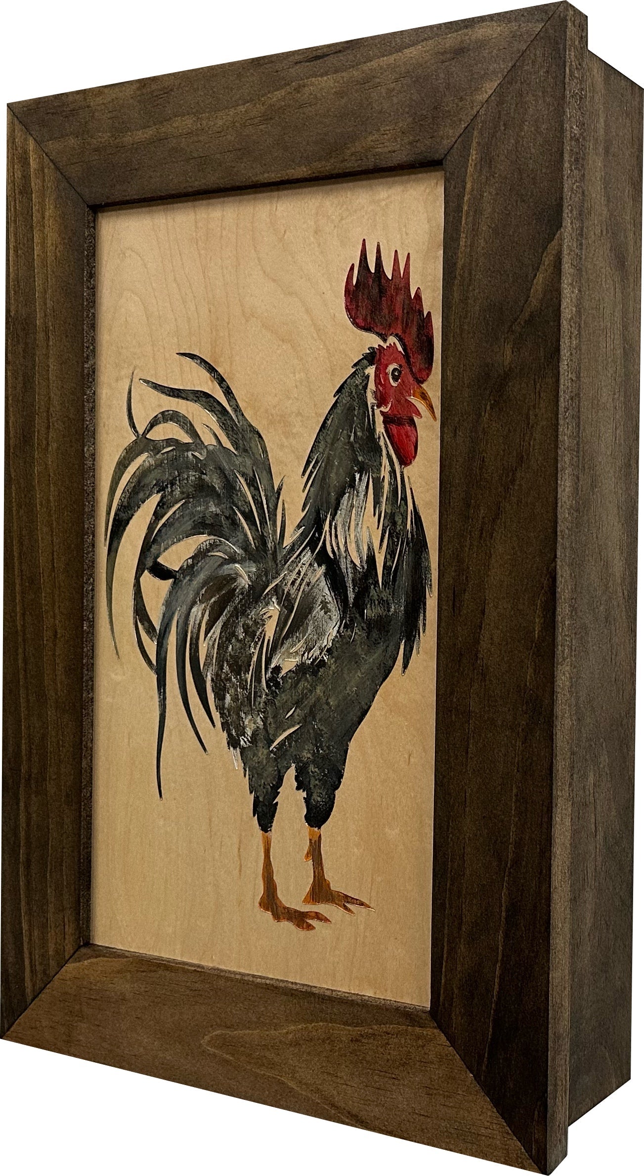 Farmhouse Rooster Gun Concealment Furniture - Handcrafted Hidden Gun Storage Wall Decor - Hidden Gun Shelf with Magnetic Lock for Quick Access by Bellewood Designs, Southern home