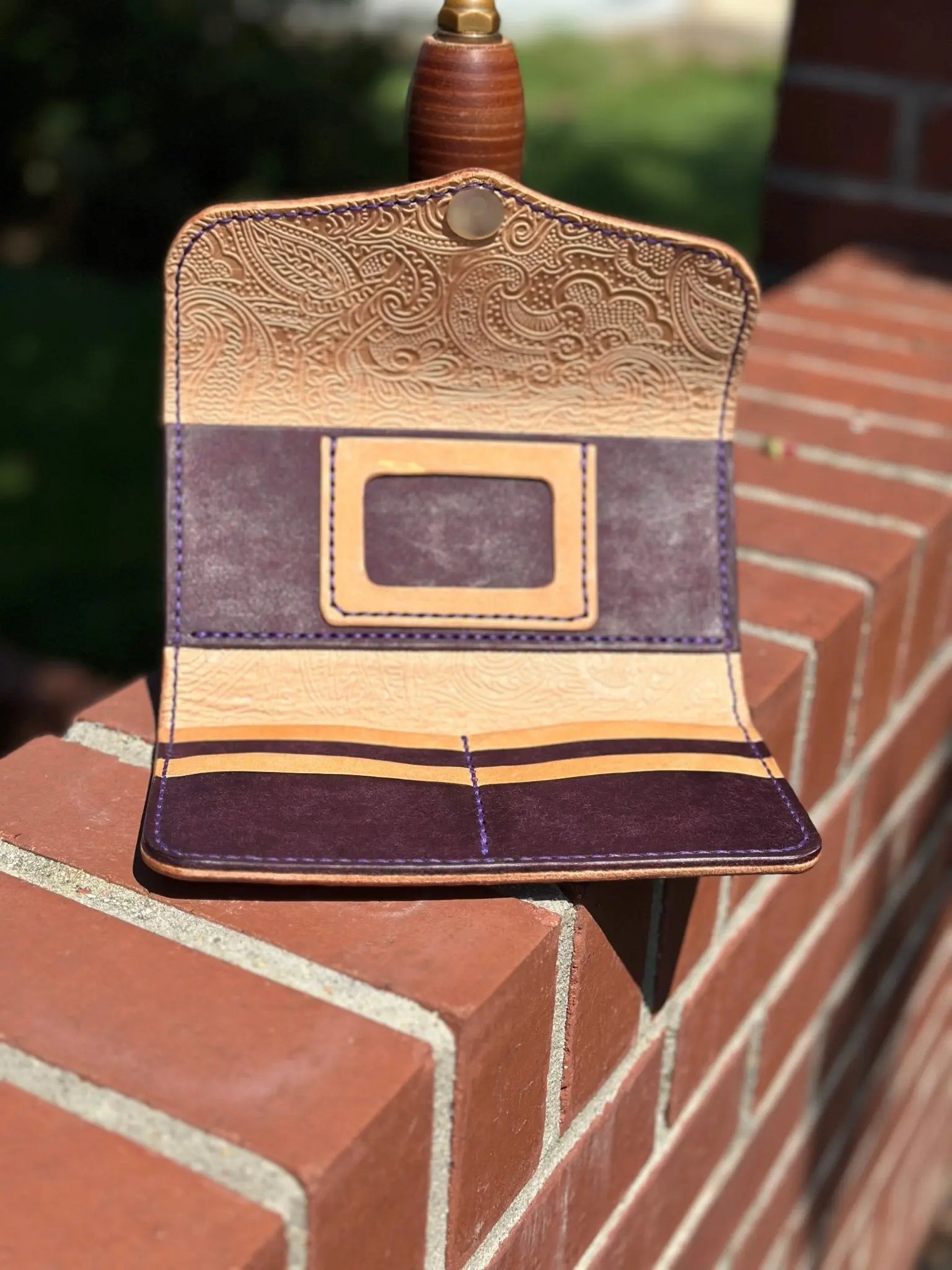 Female Wallets by Kw Leatherworks, handmade leather goods detail photo 2