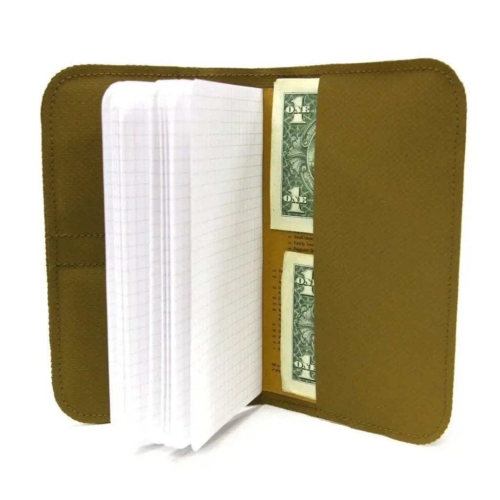 Field Notes Wallet by Recycled Firefighter, handmade leather goods detail photo 11