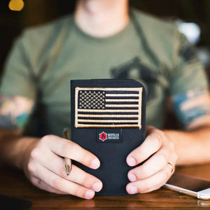 Field Notes Wallet by Recycled Firefighter, handmade leather goods detail photo 21