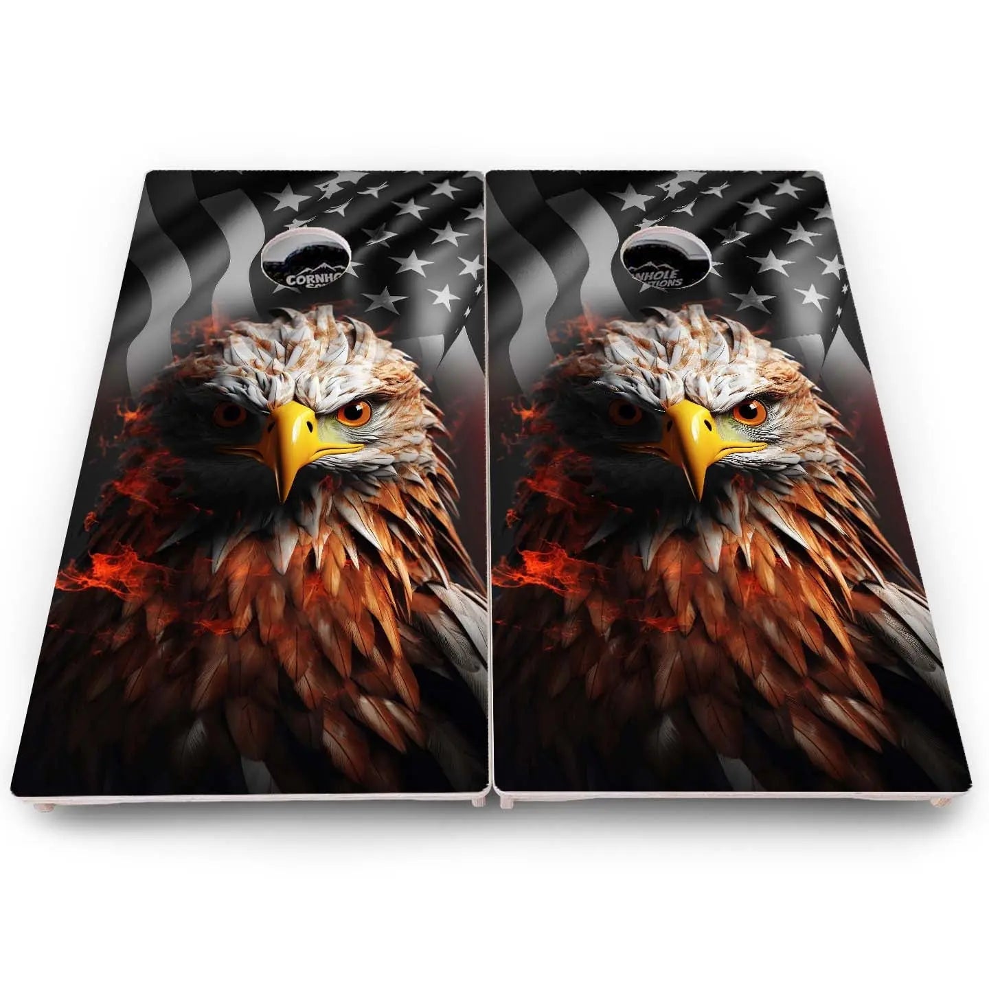Fire Eagle Cornhole Boards - Pro Solution Lite Series by Cornhole Solutions, custom cornhole board detail photo 2