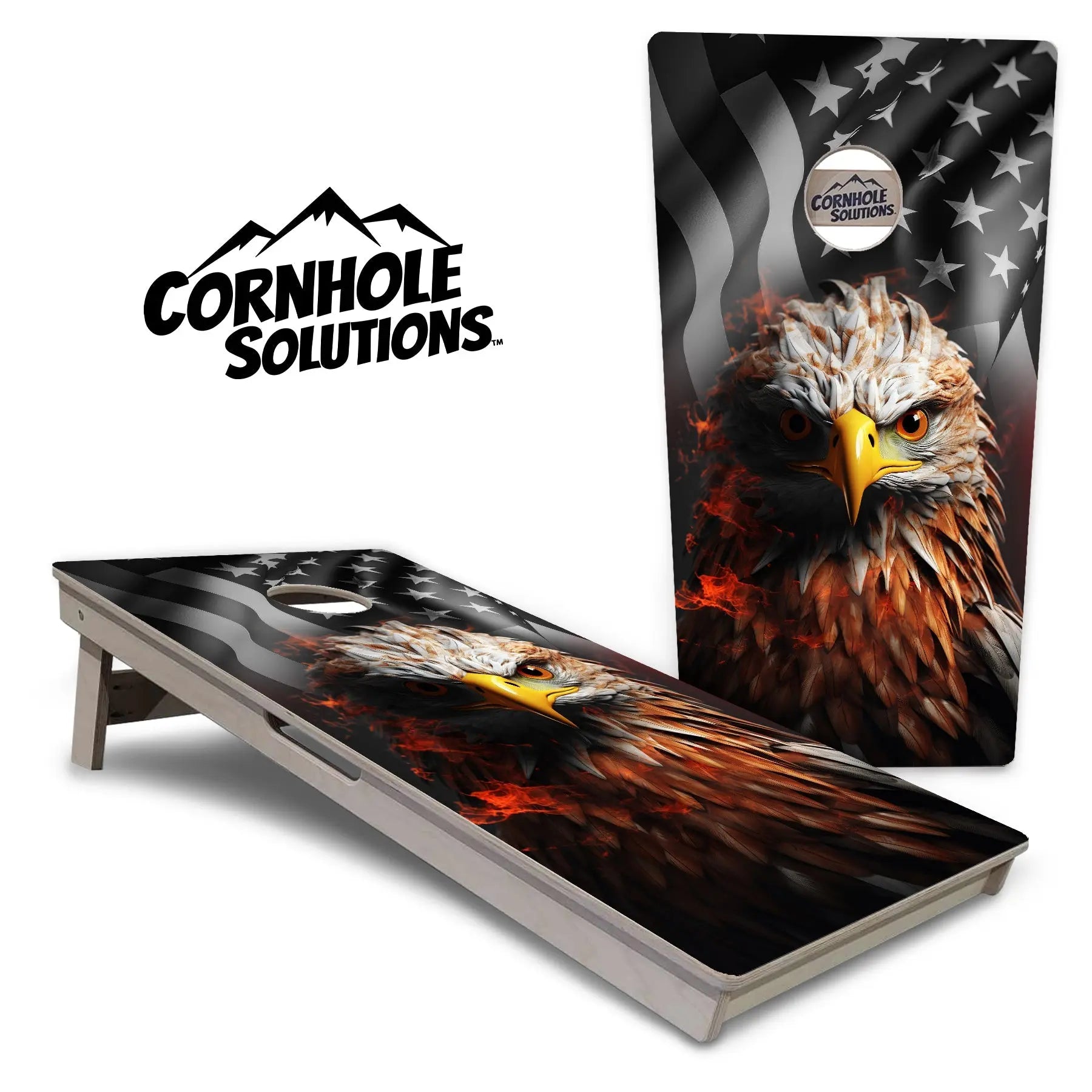 Fire Eagle Cornhole Boards - Professional Tournament Series by Cornhole Solutions, custom cornhole board main product photo