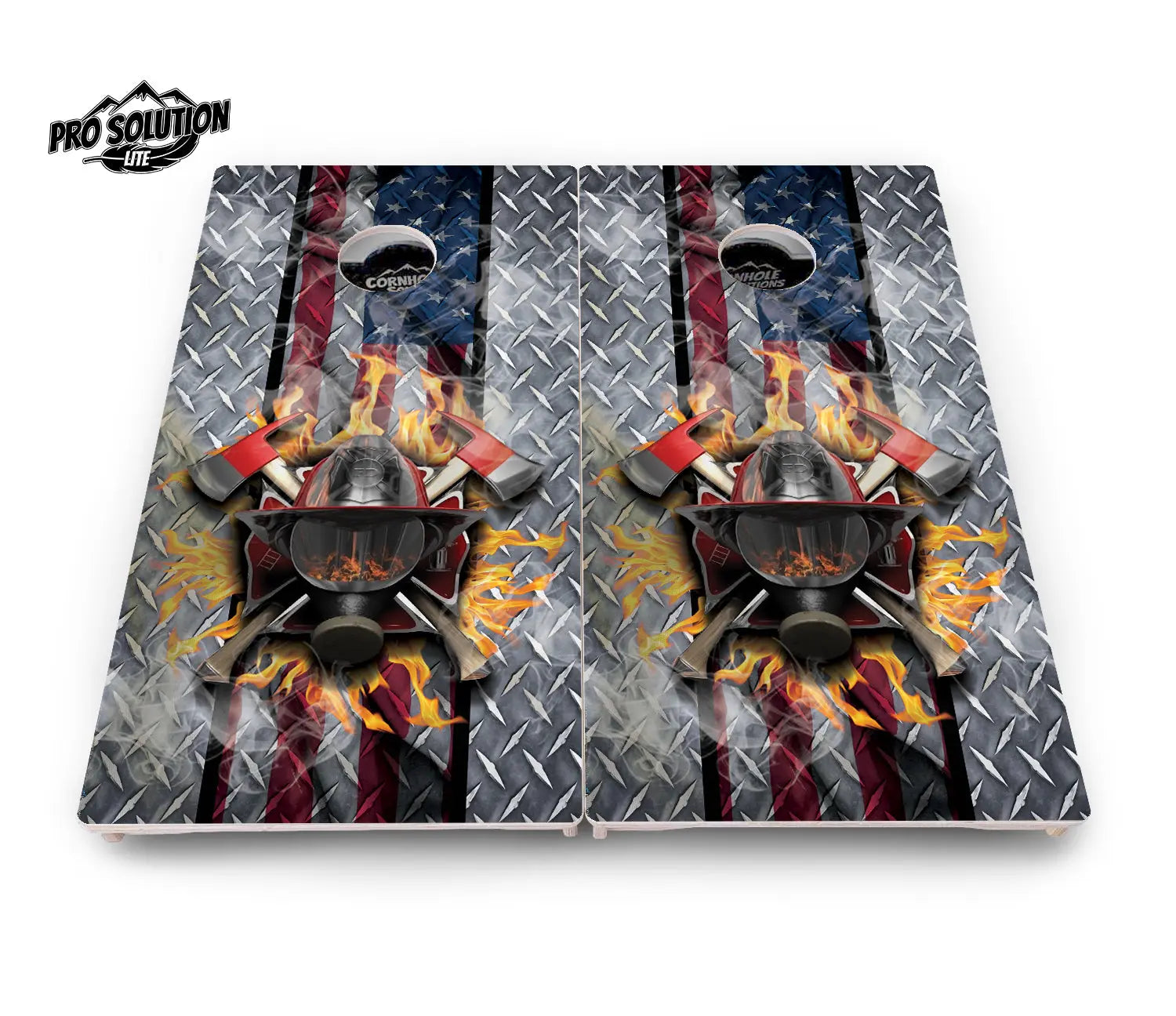 Fire Fighter Cornhole Boards - Pro Solution Lite Series by Cornhole Solutions, custom cornhole board detail photo 2