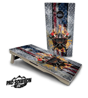 Fire Fighter Cornhole Boards - Pro Solution Lite Series by Cornhole Solutions, custom cornhole board detail photo 4