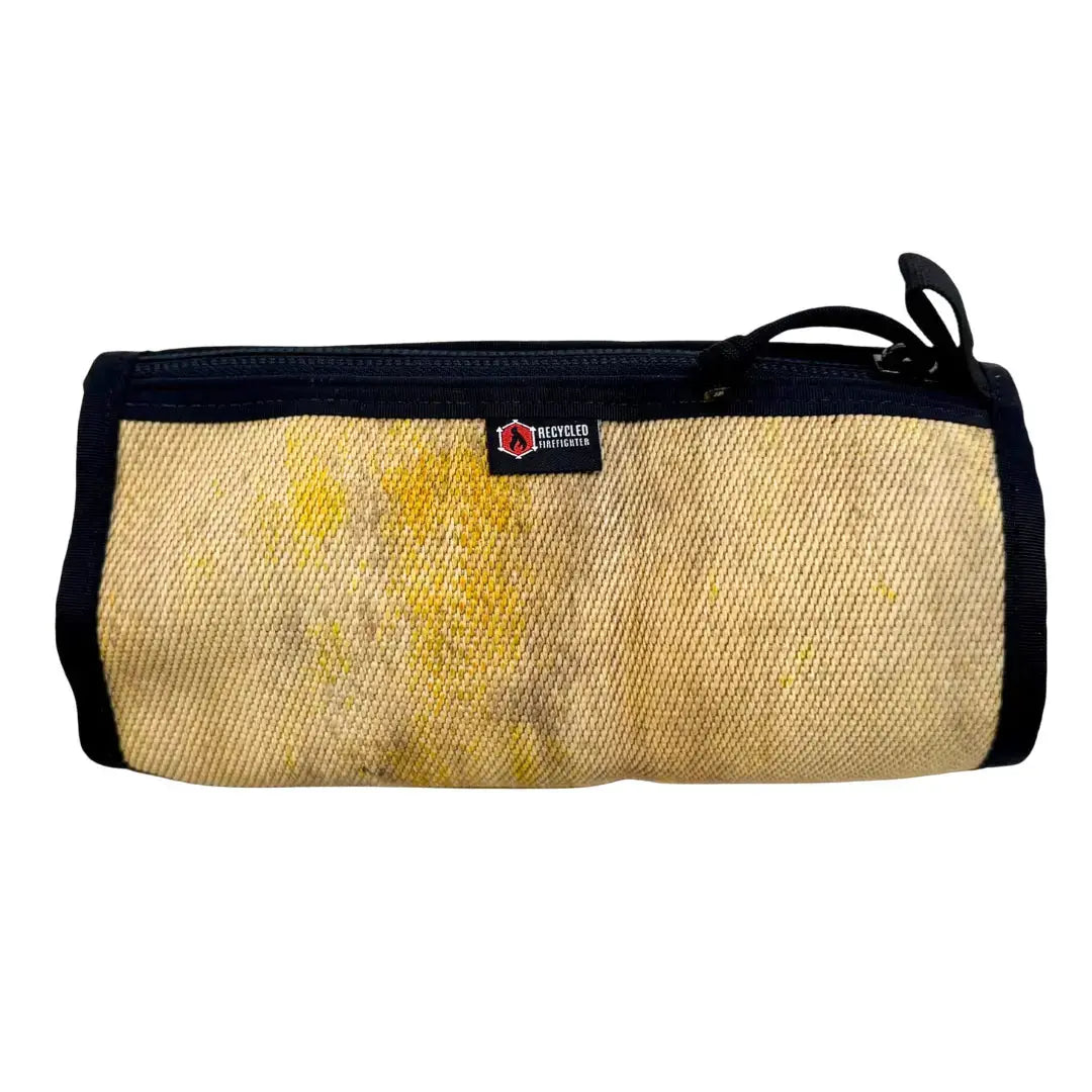 Fire Hose Dopp Kit by Recycled Firefighter, handmade leather goods detail photo 3