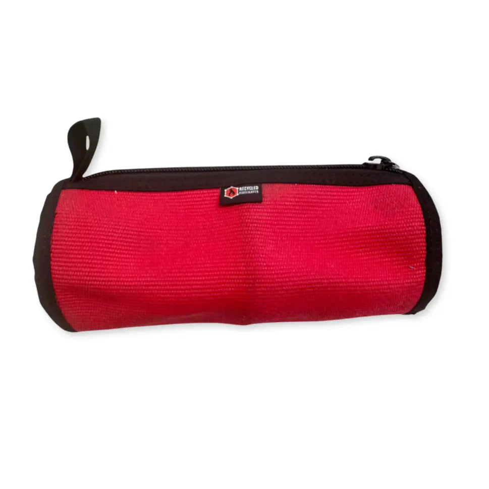 Fire Hose Dopp Kit by Recycled Firefighter, handmade leather goods detail photo 8