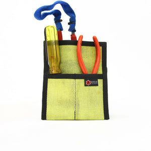 Fire Hose Tool Pouch by Recycled Firefighter, handmade leather goods detail photo 7
