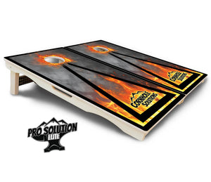Fire Triangle CS Logo Cornhole Boards - Pro Solution Elite Series by Cornhole Solutions, custom cornhole board detail photo 5
