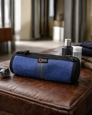 Fire Hose Dopp Kit by Recycled Firefighter, handmade leather goods detail photo 14