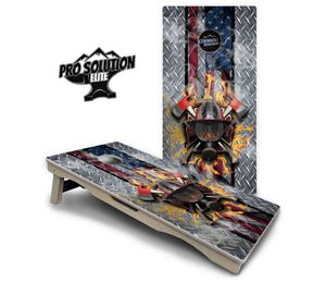 Firefighter Cornhole Boards - Pro Solution Elite Series by Cornhole Solutions, custom cornhole board detail photo 2