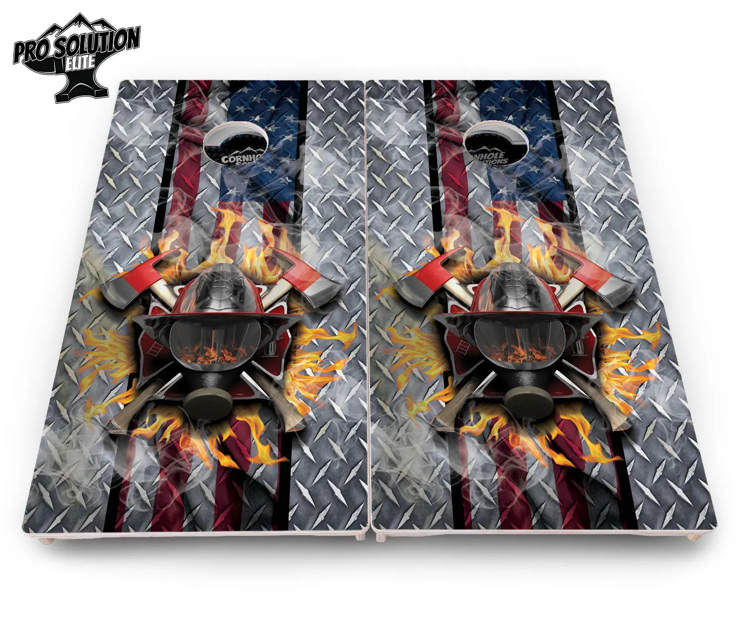 Firefighter Cornhole Boards - Pro Solution Elite Series by Cornhole Solutions, custom cornhole board detail photo 4