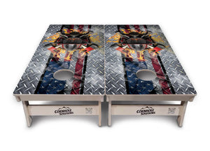 Firefighter Cornhole Boards - Professional Tournament Series by Cornhole Solutions, custom cornhole board detail photo 5