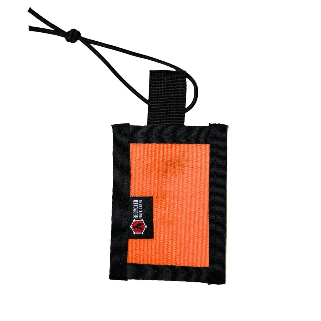 Firehose Luggage Tag by Recycled Firefighter, handmade leather goods detail photo 10