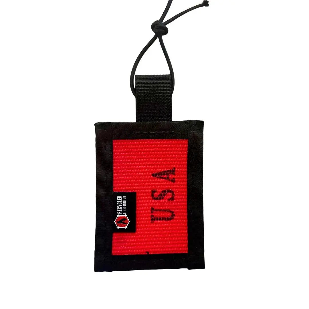 Firehose Luggage Tag by Recycled Firefighter, handmade leather goods detail photo 11