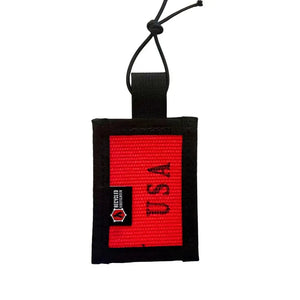 Firehose Luggage Tag by Recycled Firefighter, handmade leather goods detail photo 11