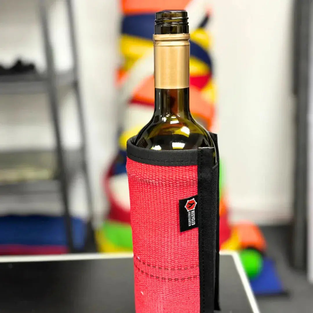 Firehose Wine Bottle Cover by Recycled Firefighter, wine bottle holders detail photo 4