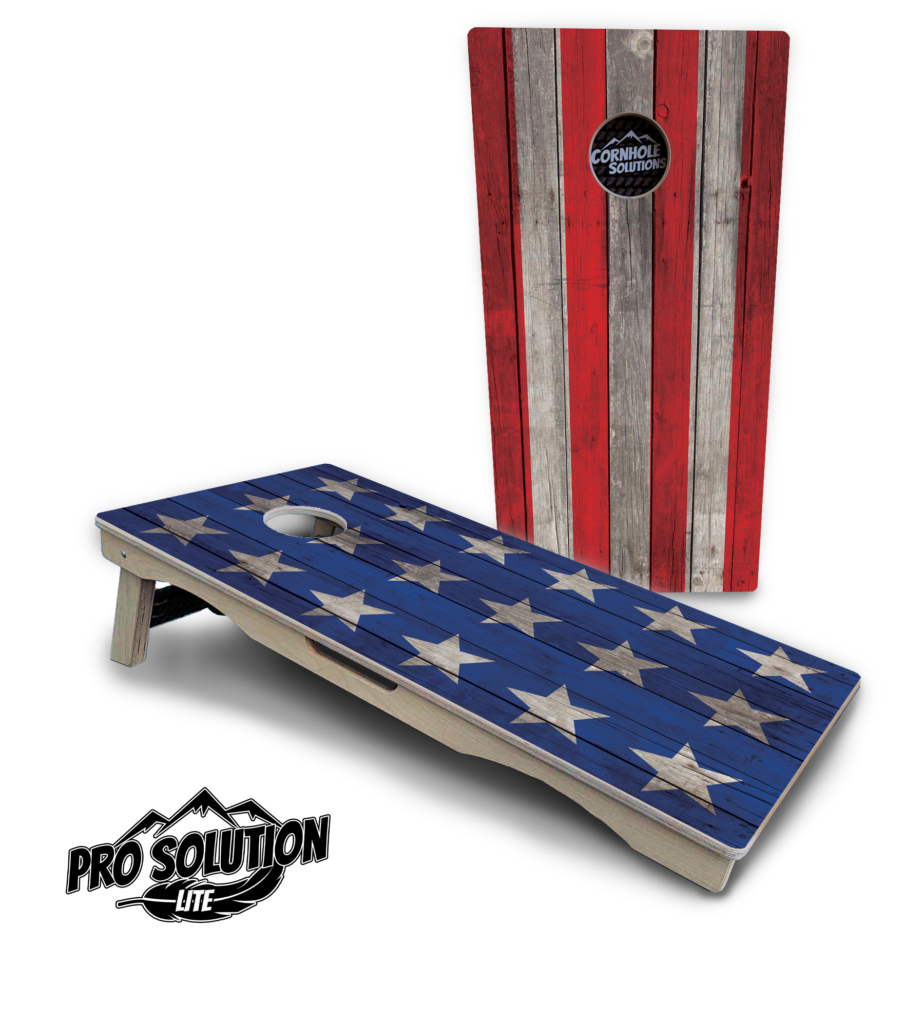 Large Stars & Stripes Cornhole Boards - Pro Solution Lite Series by Cornhole Solutions, custom cornhole board detail photo 6