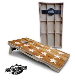 Large Stars & Stripes Cornhole Boards - Pro Solution Lite Series by Cornhole Solutions, custom cornhole board detail photo 4