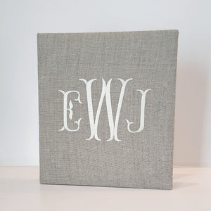 Baby Memory Book - Flax Linen (NO Bow) by AP Creations in Tuscaloosa, paper gift main product photo