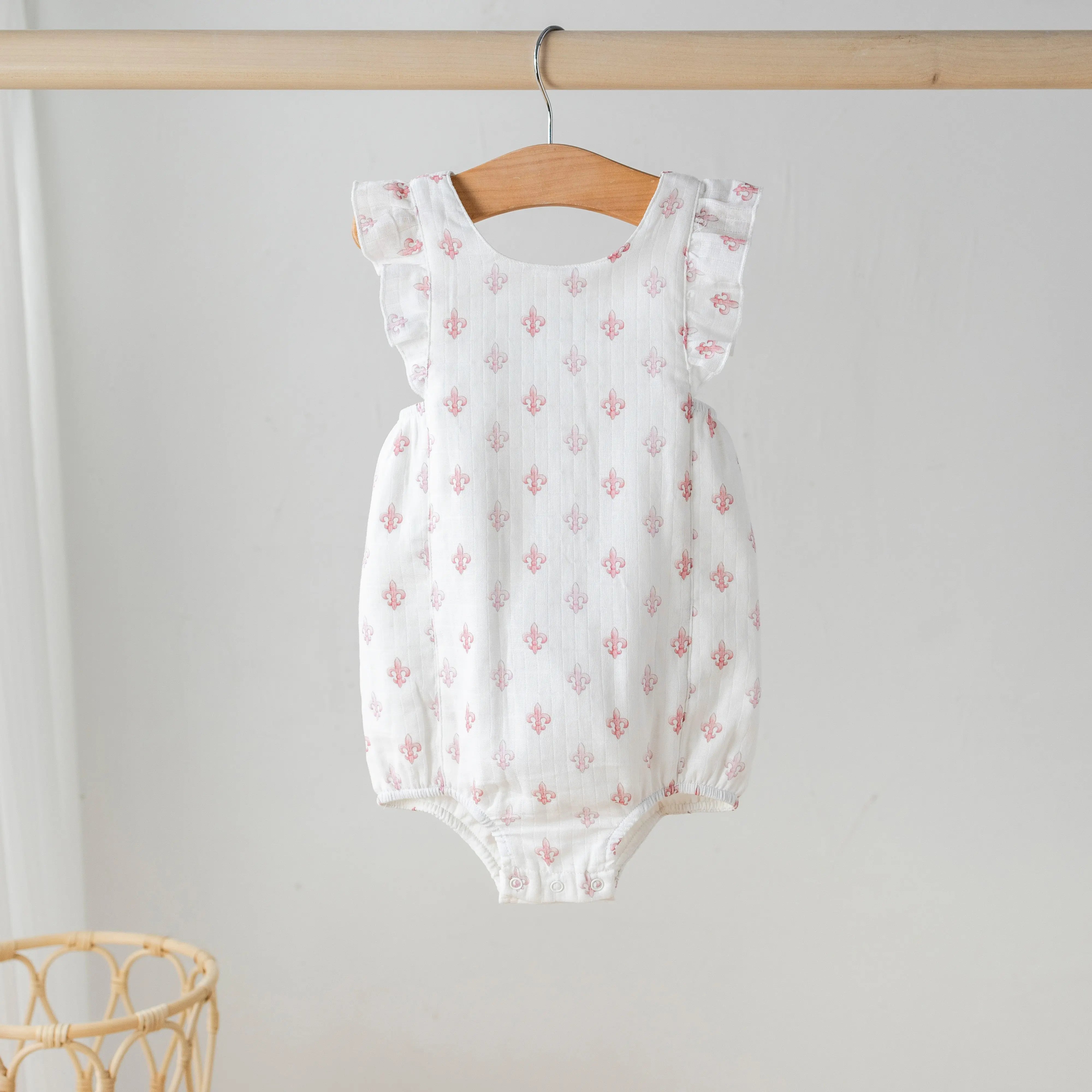 Fleur De Rose Organic Muslin Bubble Romper by Nola Tawk, Southern lifestyle apparel main product photo