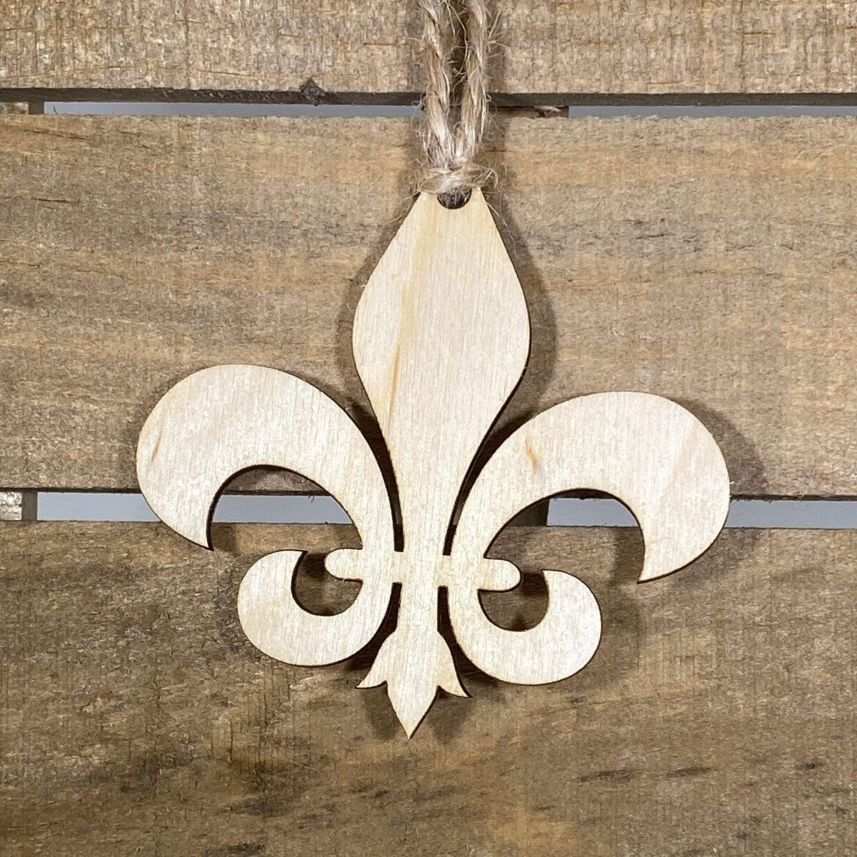 Fleur-de-lis Wooden Christmas Ornament | Elegant Holiday Decor by Cate's Concepts, LLC, Southern home decor main product photo