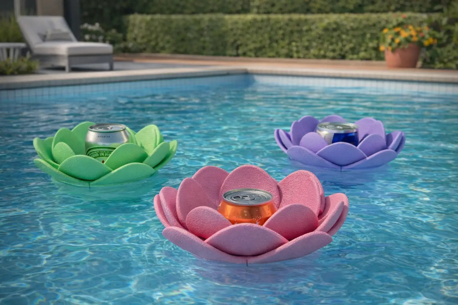The Tween Space Floating Flower Can Holder — Pool Drink Float | 3D Printed by The Tween Space, Southern home decor detail photo 5