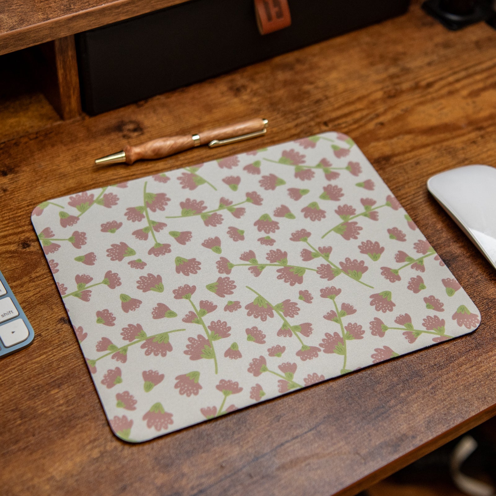 Purple Floral - Mouse Pad by Still Magnolia, mouse pads detail photo 2