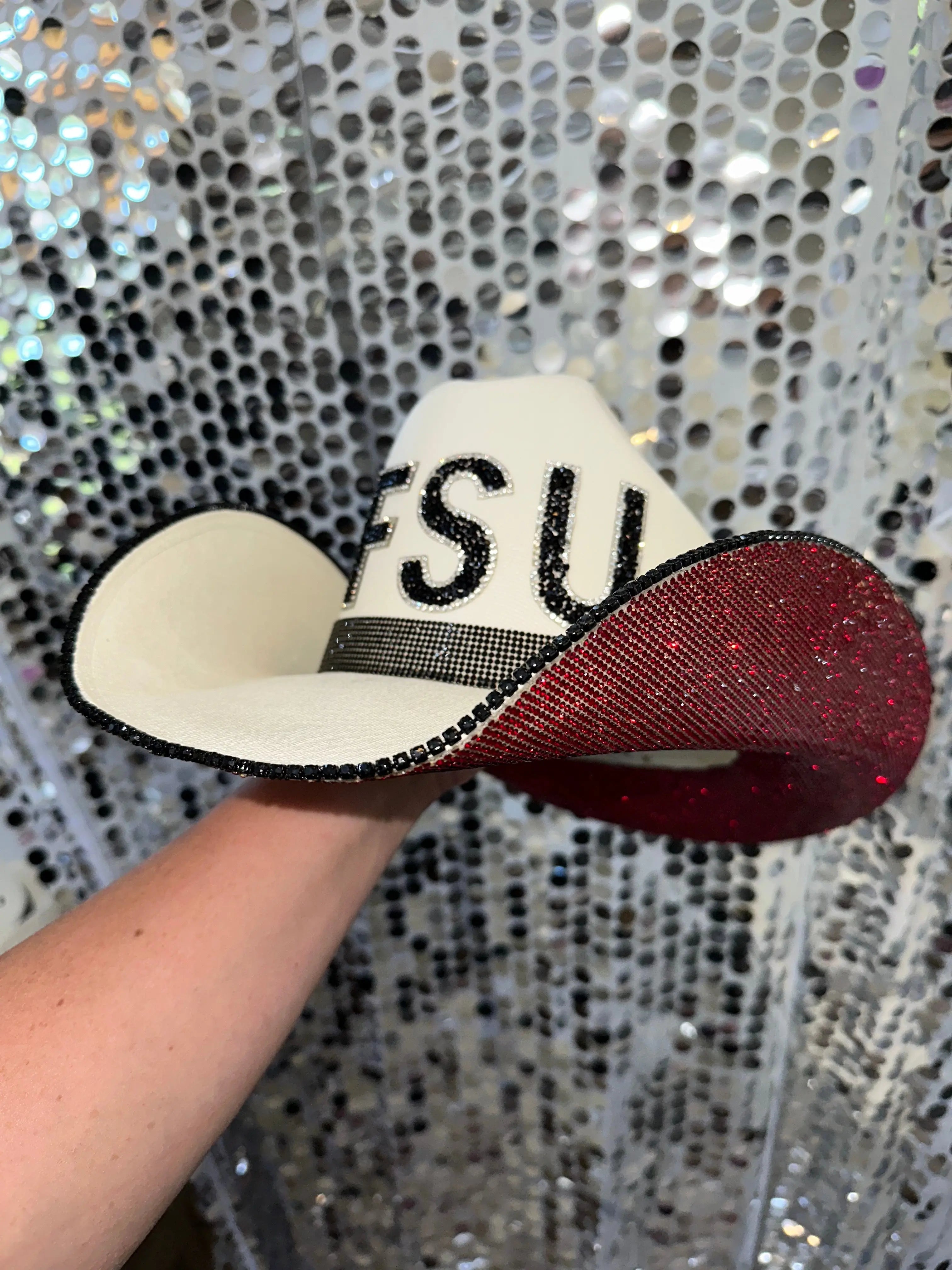 Florida State University by Rhinestone Cowgirl, custom hat detail photo 2