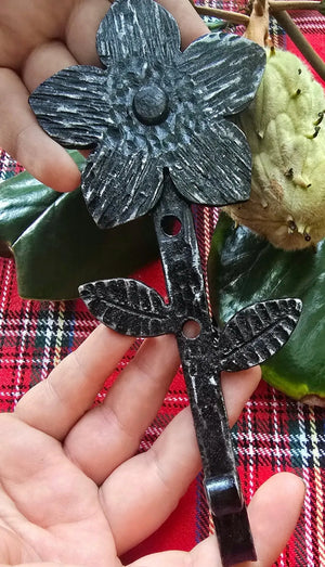 Flower Hook by Redbeard's Forge LLC, Southern home decor detail photo 2
