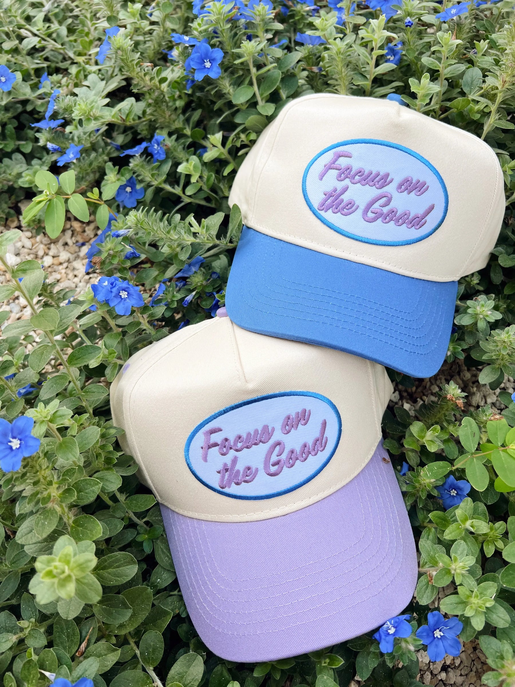 Focus on the Good - Vintage Trucker Hat by KenzKustomz, Southern lifestyle apparel detail photo 3