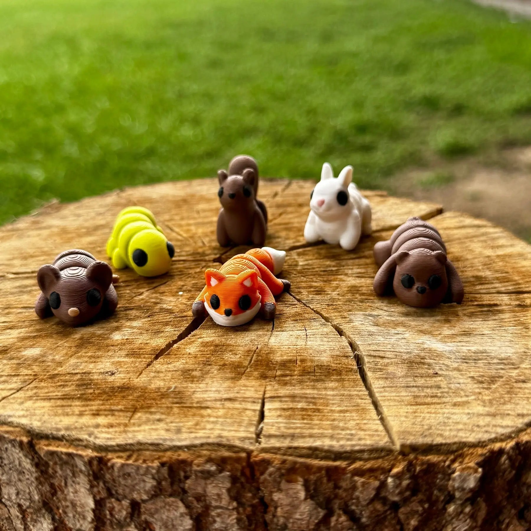 Forest Dwellers Mini Fidget Toy Bundle | 3D Printed Woodland Toys by Mushroom Lady Co, paper gift main product photo