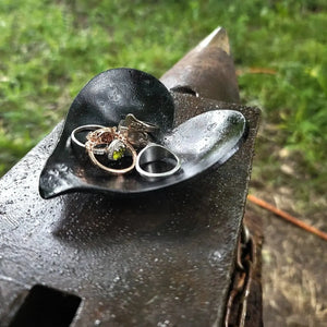 Forged Heart Shaped Dish by Redbeard's Forge LLC, Southern home decor detail photo 3
