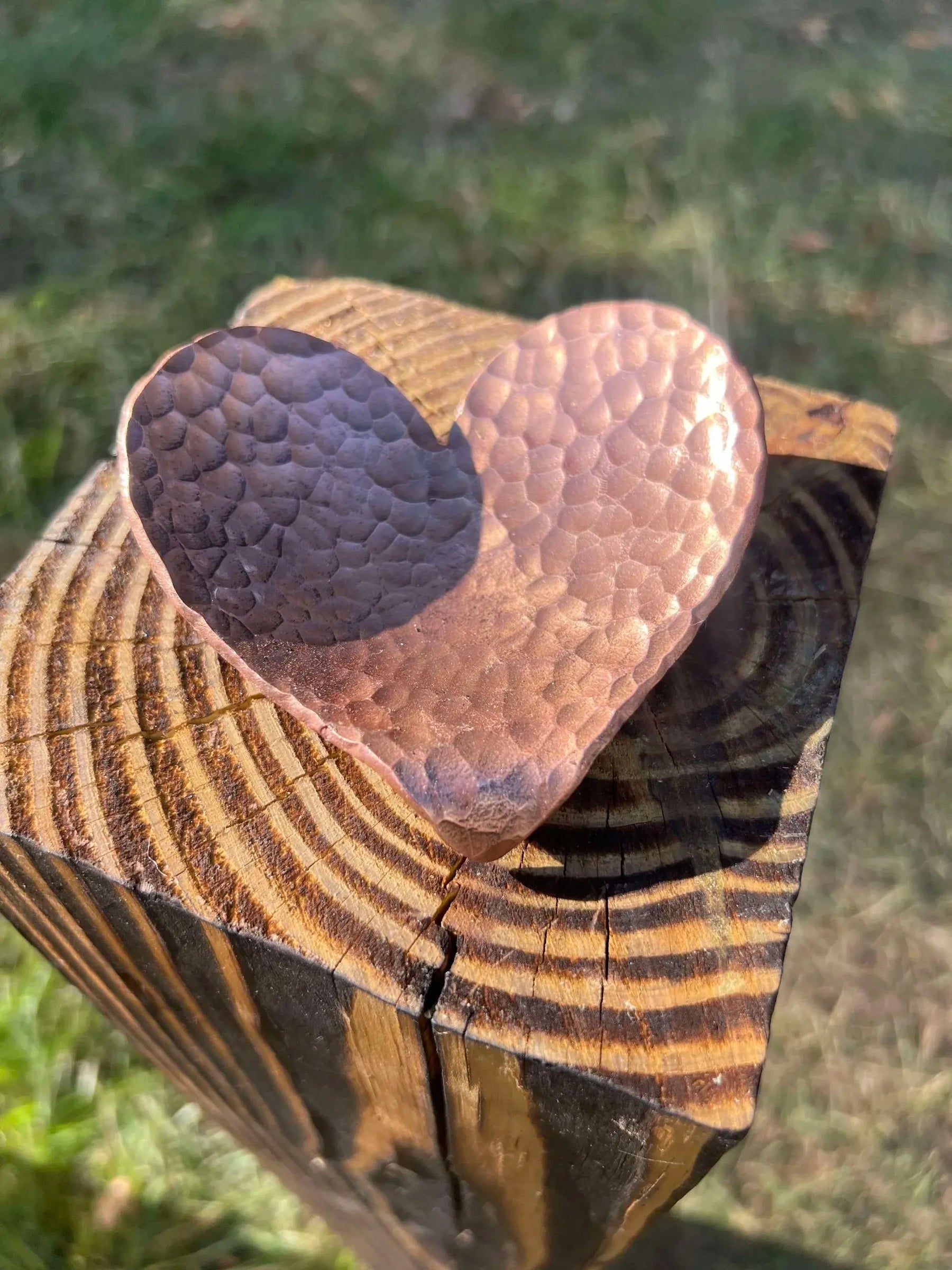 Forged Heart Shaped Dish by Redbeard's Forge LLC, Southern home decor detail photo 7