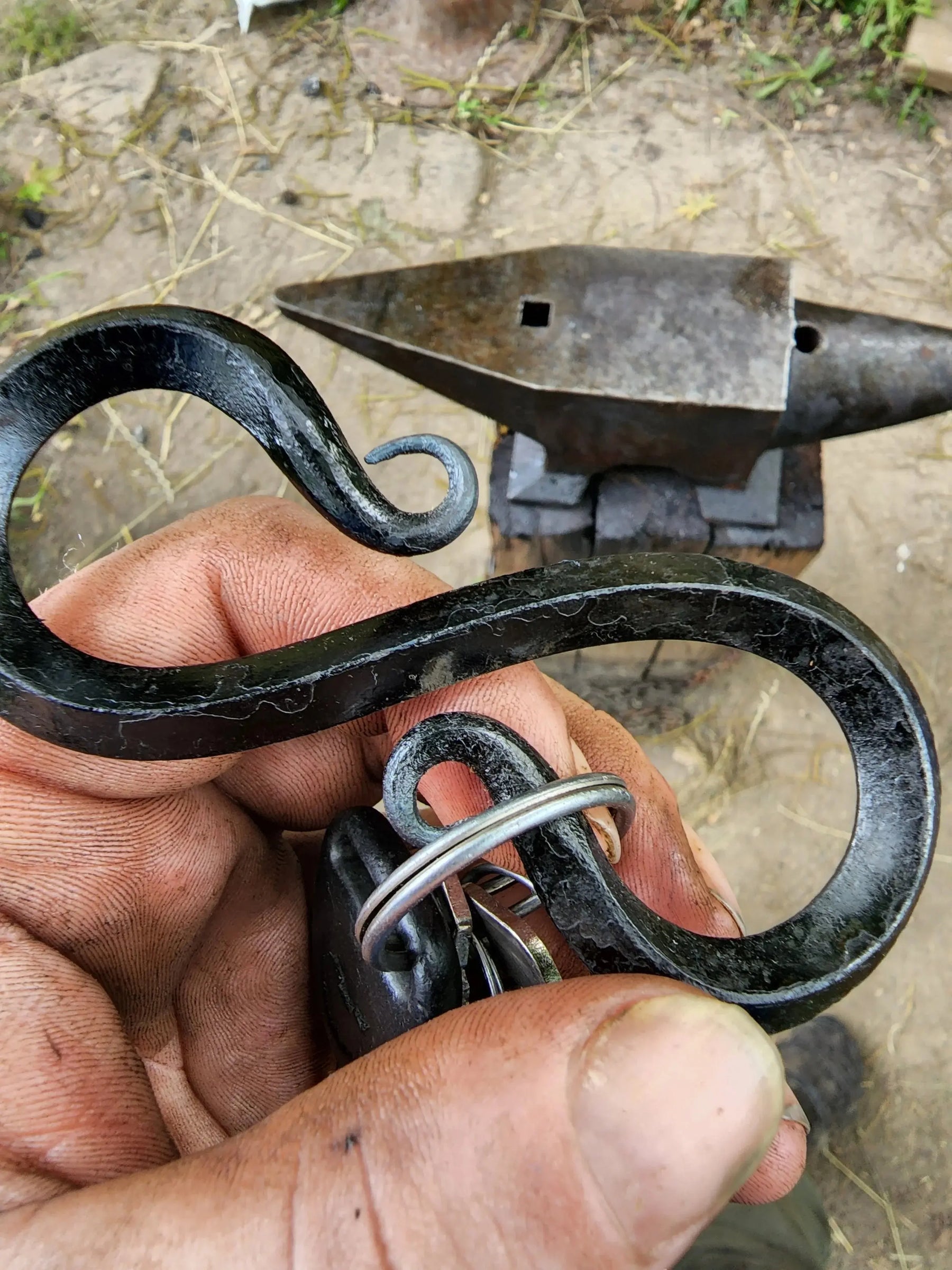 Forged Key Chain Holder by Redbeard's Forge LLC, Southern home decor detail photo 5