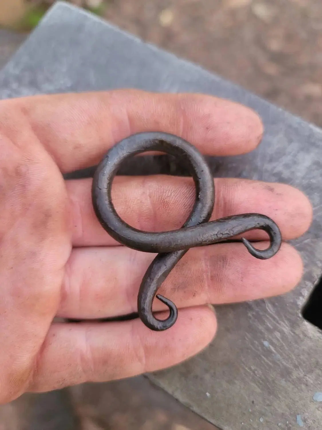 Forged Norse Protection Pendant by Redbeard's Forge LLC, handmade jewelry detail photo 3