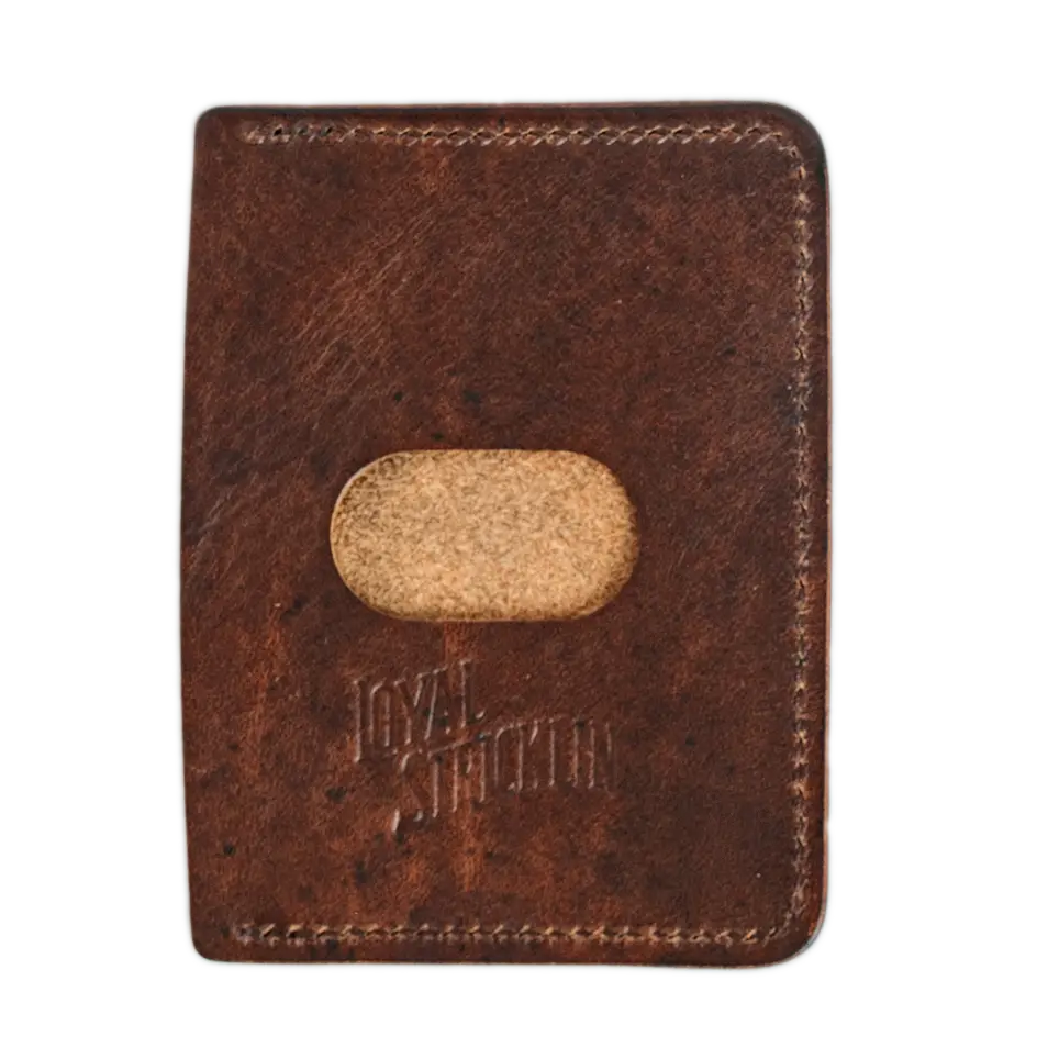 Frank Wallet - Cognac by Loyal Stricklin, handmade leather goods detail photo 3