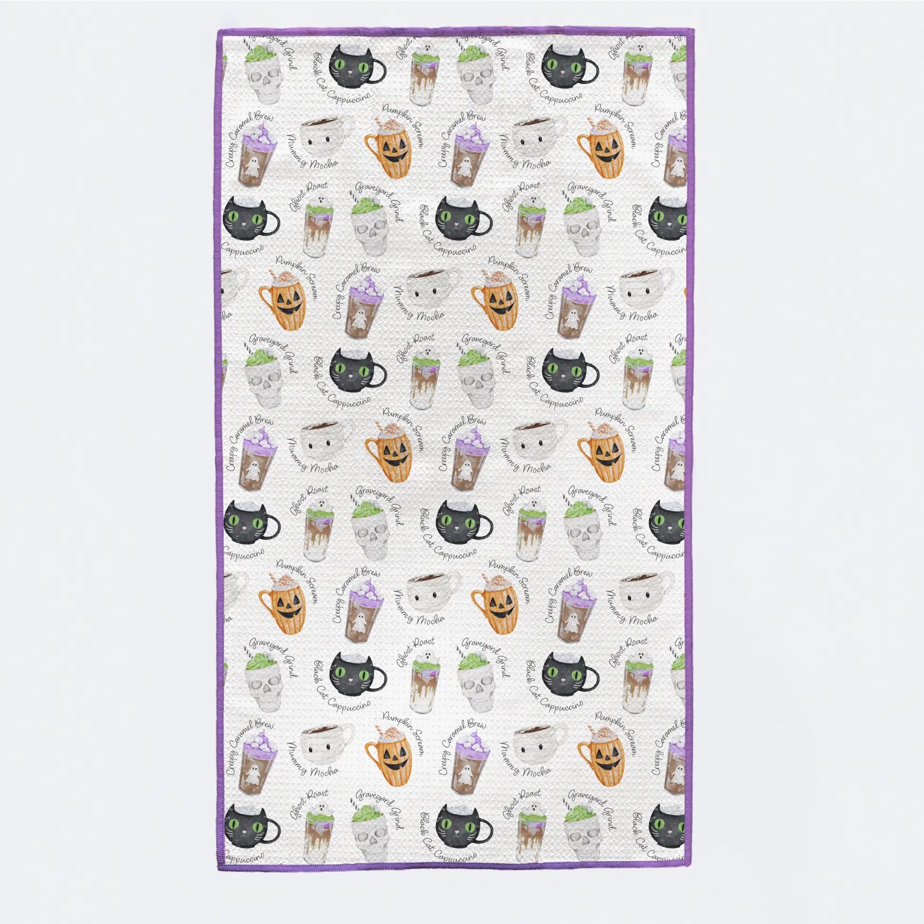 Freshly Boo'd Coffee Halloween Kitchen Towel by Nola Tawk, Southern food gift detail photo 2