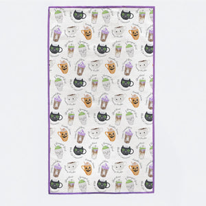 Freshly Boo'd Coffee Halloween Kitchen Towel by Nola Tawk, Southern food gift detail photo 2