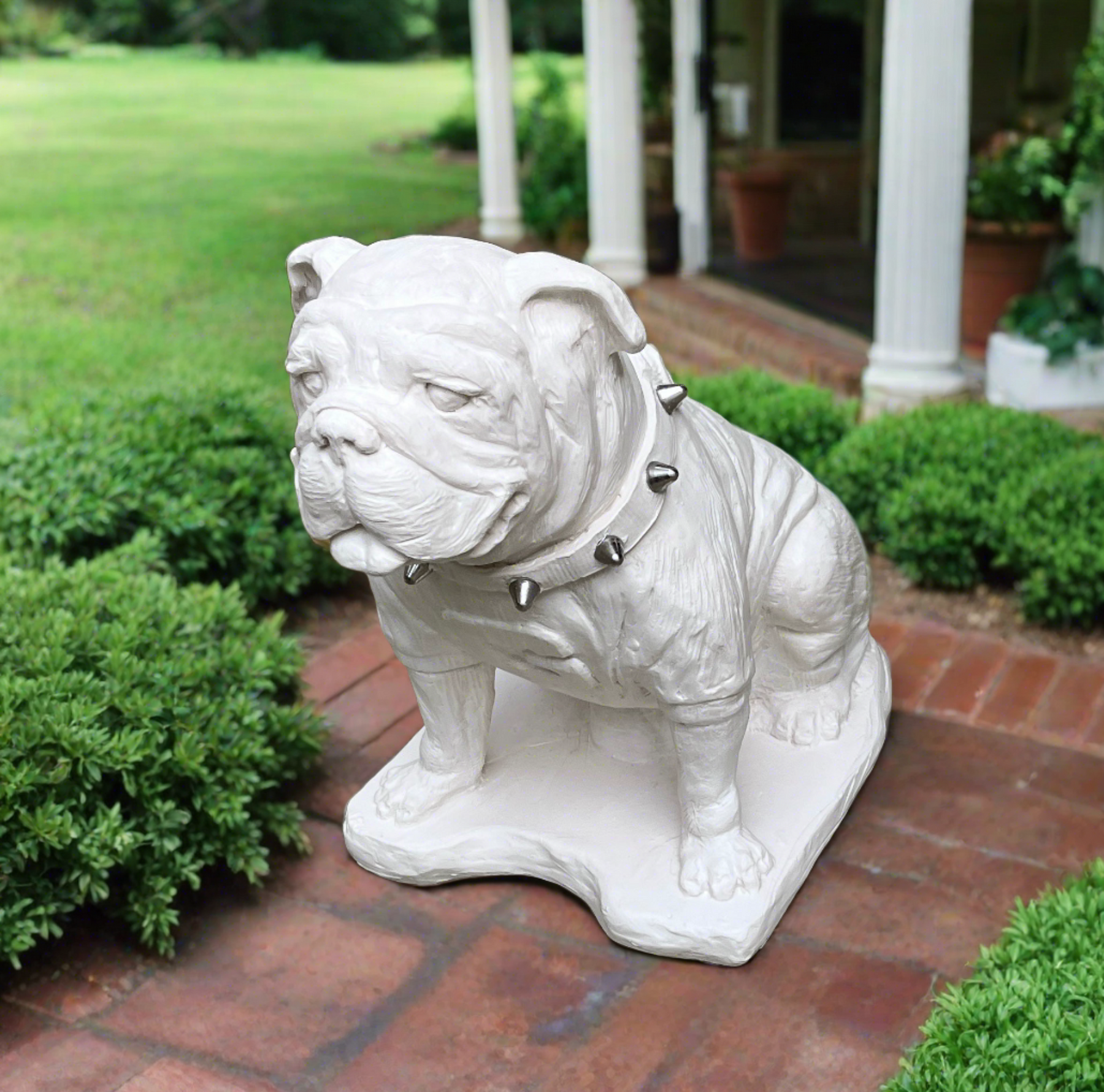 Georgia Bulldogs Natural White UGA Mascot Statue alternate view 2